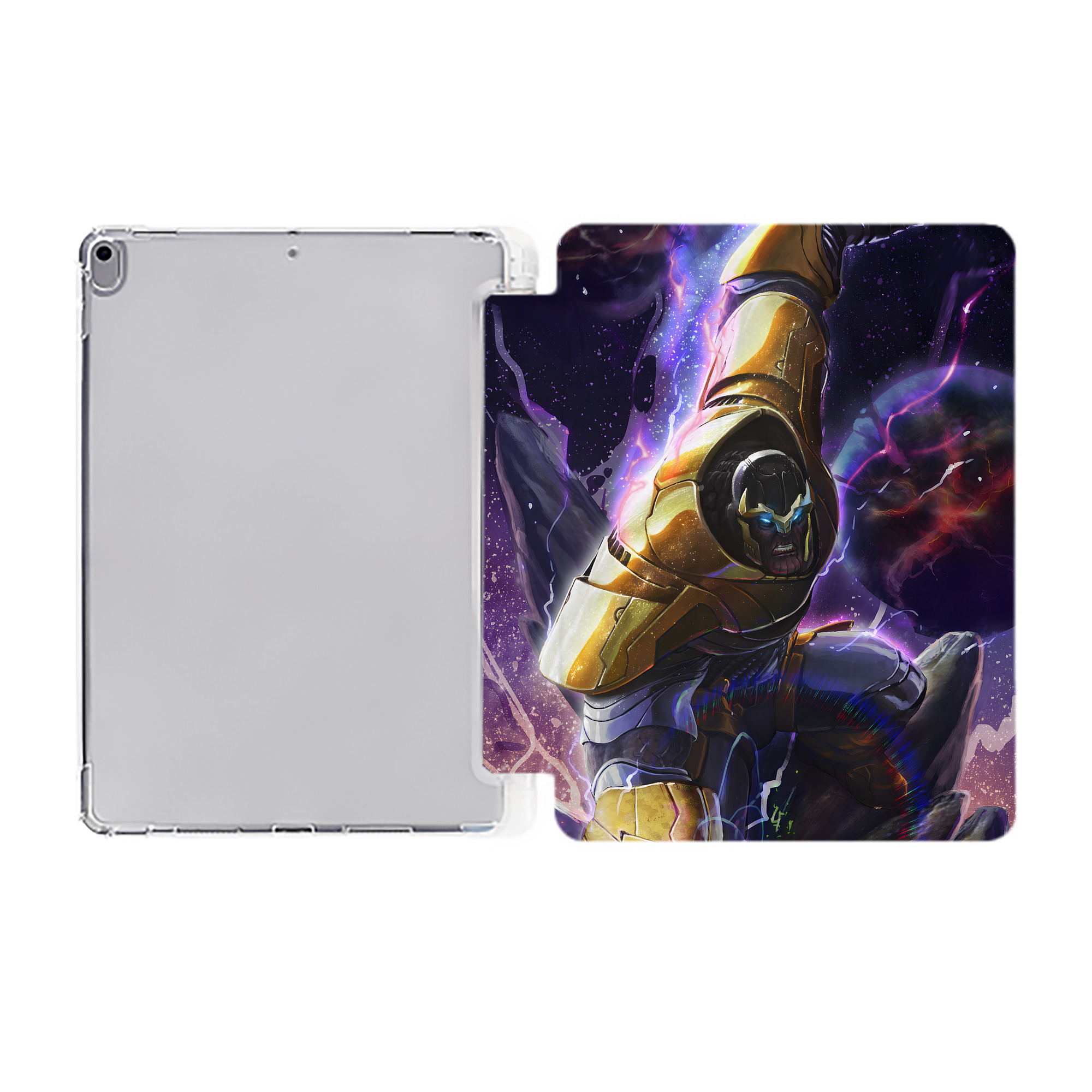 （画像用） アベンジャーズ The Avengers IPad ケース ペン収納付き 三つ折りスタンド PUレザー×シリコン 対応機種9.5/10.5/10.9インチ